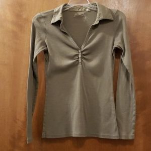 Green Collared Blouse